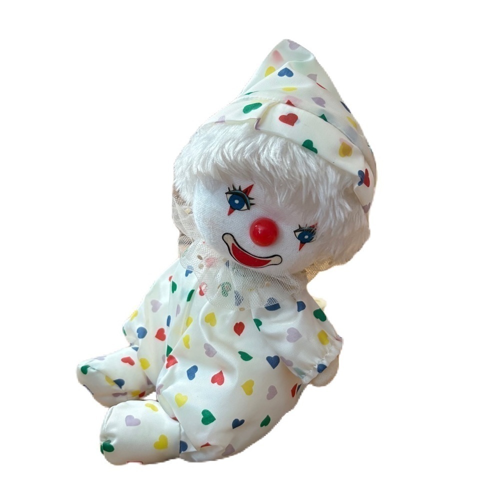 Vintage Musical Clown M.T. Toys Made in Malaysia Wind Up Stuffed Clown doll